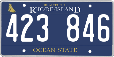 RI license plate 423846