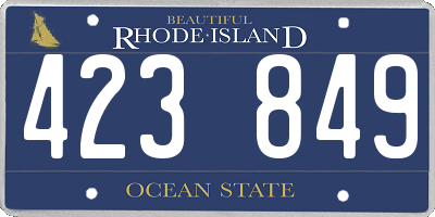 RI license plate 423849
