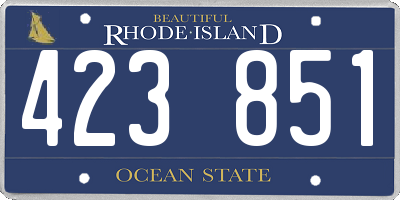 RI license plate 423851
