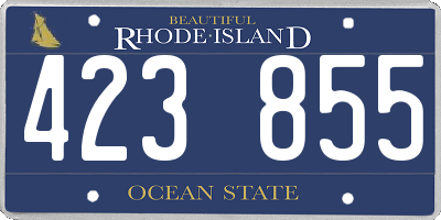 RI license plate 423855