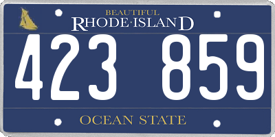 RI license plate 423859