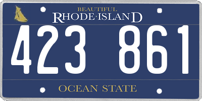 RI license plate 423861