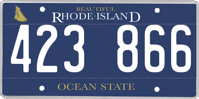 RI license plate 423866