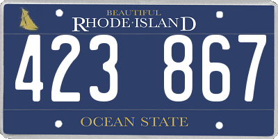 RI license plate 423867