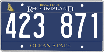 RI license plate 423871