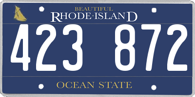 RI license plate 423872
