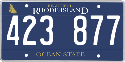 RI license plate 423877