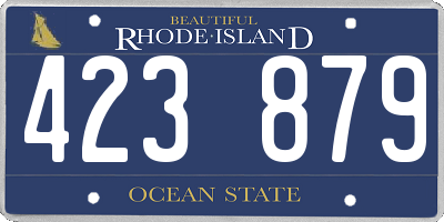 RI license plate 423879