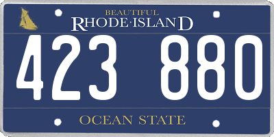 RI license plate 423880