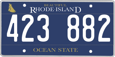 RI license plate 423882