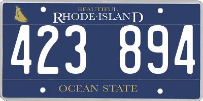 RI license plate 423894