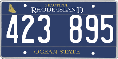 RI license plate 423895