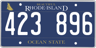 RI license plate 423896