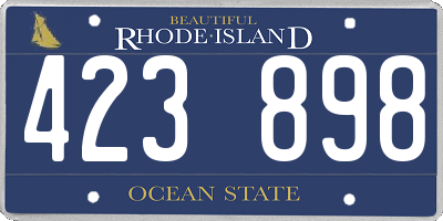 RI license plate 423898