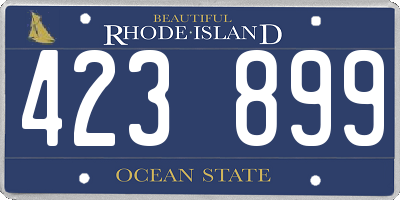 RI license plate 423899