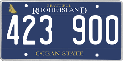 RI license plate 423900