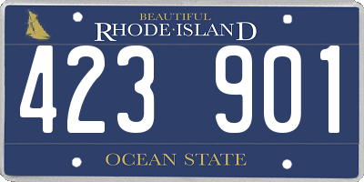 RI license plate 423901