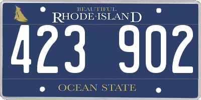 RI license plate 423902
