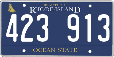 RI license plate 423913