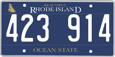 RI license plate 423914