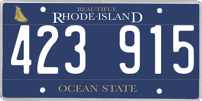 RI license plate 423915