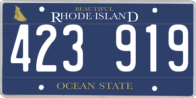 RI license plate 423919