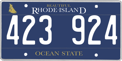 RI license plate 423924