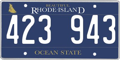 RI license plate 423943