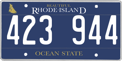 RI license plate 423944