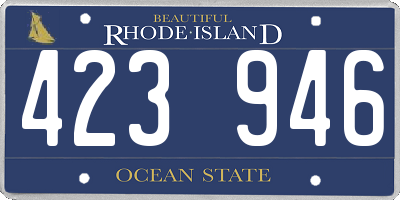 RI license plate 423946