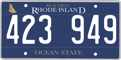RI license plate 423949
