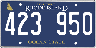 RI license plate 423950