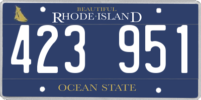 RI license plate 423951