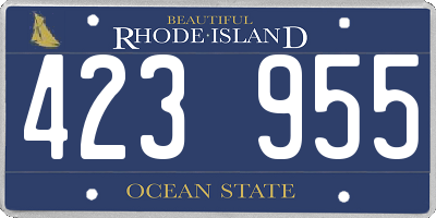 RI license plate 423955