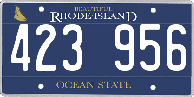 RI license plate 423956
