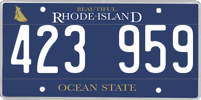 RI license plate 423959