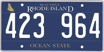 RI license plate 423964