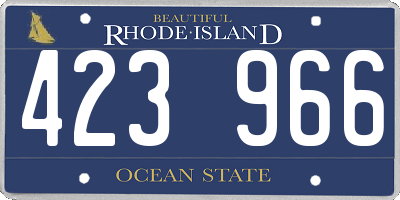 RI license plate 423966