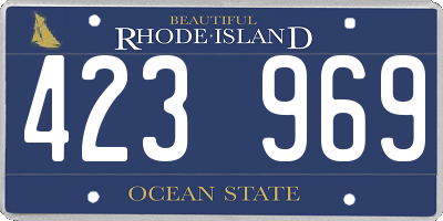 RI license plate 423969