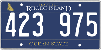 RI license plate 423975