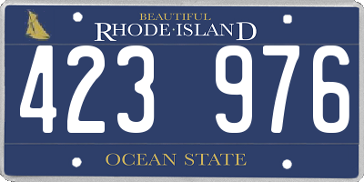 RI license plate 423976