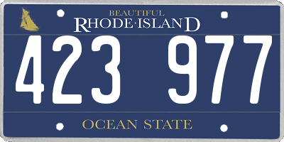 RI license plate 423977