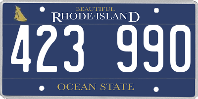 RI license plate 423990