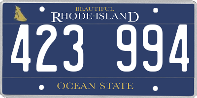 RI license plate 423994