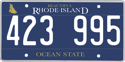 RI license plate 423995