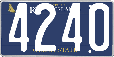 RI license plate 4240