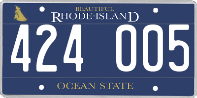 RI license plate 424005