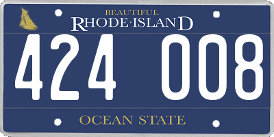 RI license plate 424008