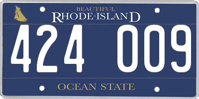 RI license plate 424009