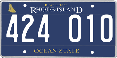 RI license plate 424010